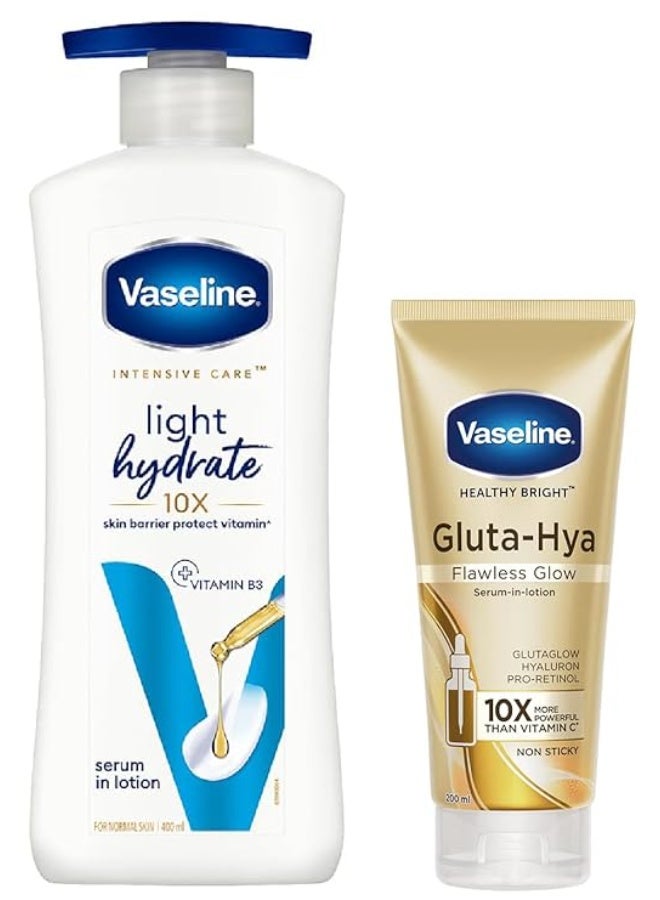 فازلين مصل فازلين مرطب خفيف في اللوشن وفازلين جلوتا هيا توهج لا تشوبه شائبة - Image 1